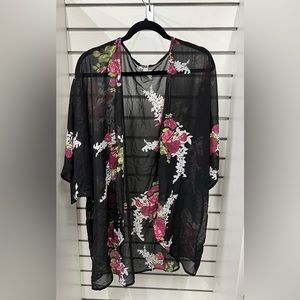 3X Sheer Floral Shrug